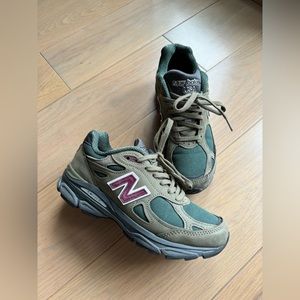 New Balance Teddy Santis (Aime Leon Dore) 990v3 Green Purple Sneakers